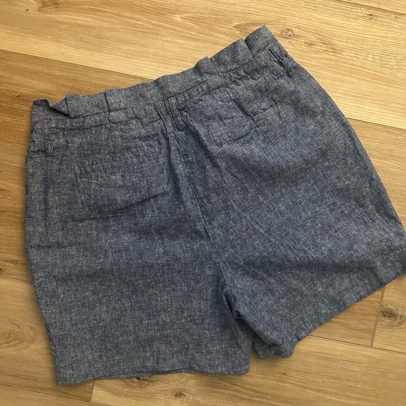 Boden St Ives Paperbag Waist Linen Shorts 12 - Picture 3 of 6